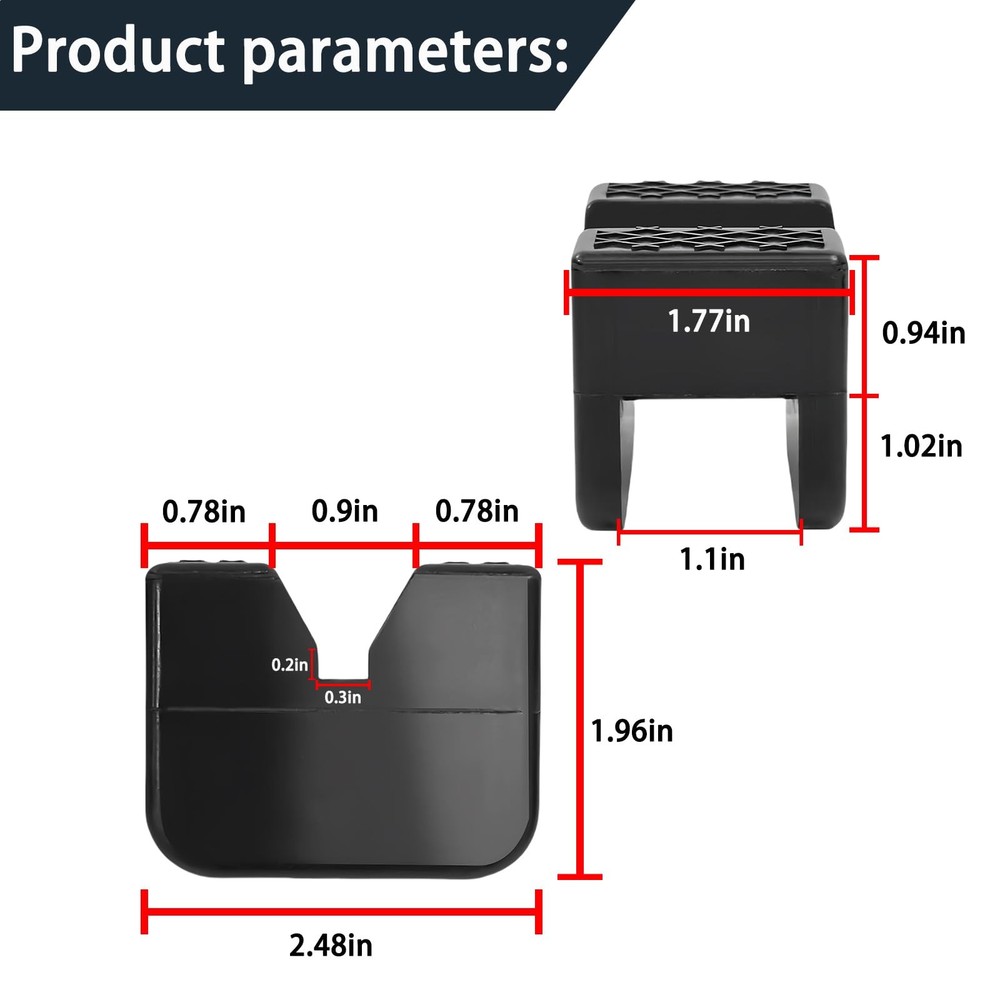 Universal Rubber Jack Pad Adapter, Rail Pinch welds Protector, (2 Pack)