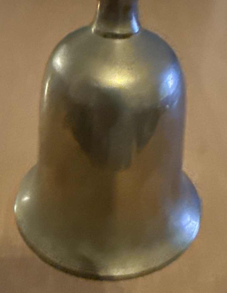 Brass Bell with Design on Handle 7 7/8"