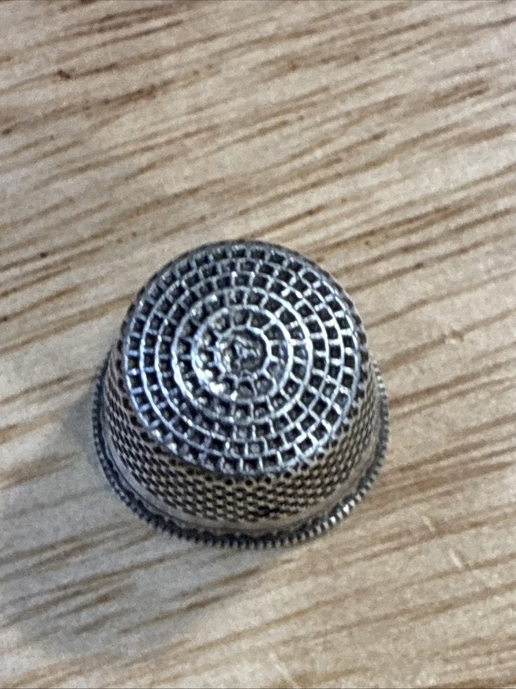 Vintage Sterling Silver #10 Thimble with Markings On Inside