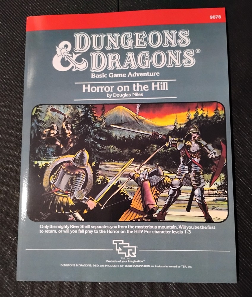 HORROR ON THE HILL BASIC D&D MODULE B5 - Reprint Dungeons & Dragons TSR