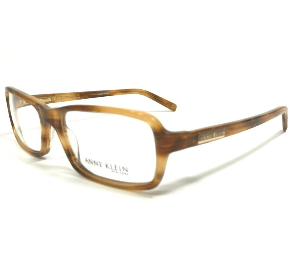 Anne Klein Eyeglasses Frames AK 8088 221 Brown Horn Rectangular 52-17-135