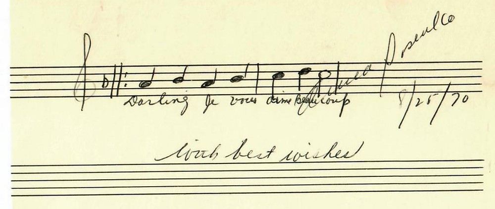 RARE! "Renowned Composer" Anna Sosenko Hand Signed Musical Bar COA
