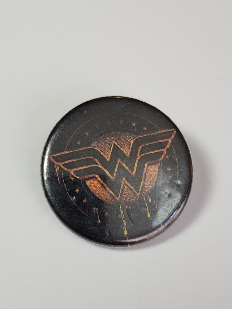 Wonder Woman Logo Button Pin 1.25"