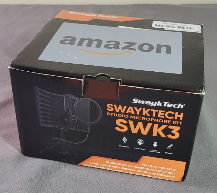 SwaykTech Studio Recording Microphone Isolation Shield with Pop Filter and Metal