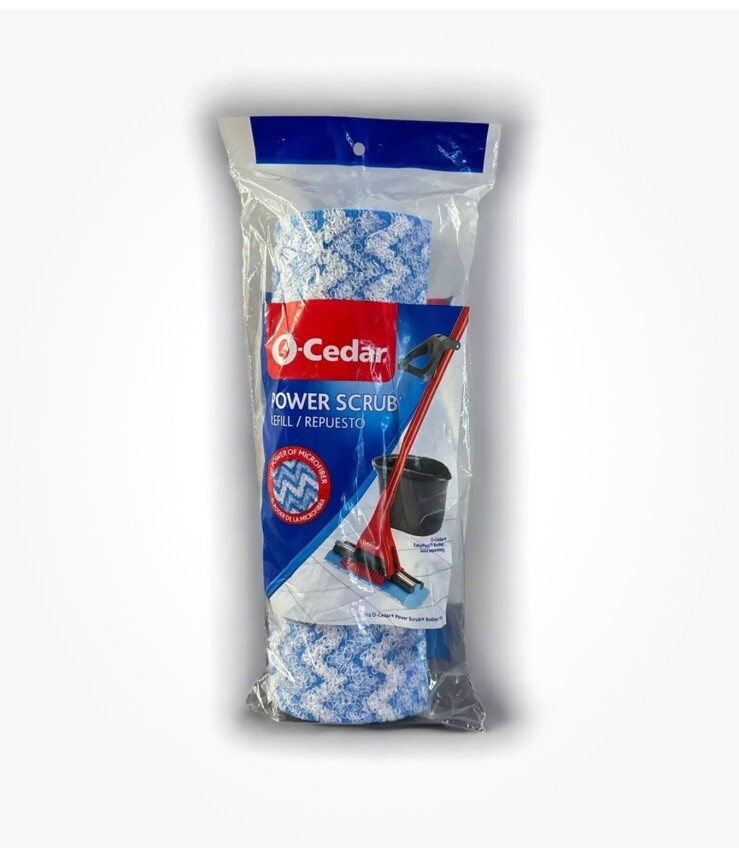 NEW O-Cedar Power Scrub Replacement Roller Microfiber Mop Head Refill