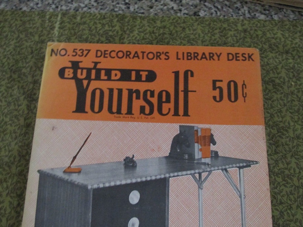 Easi-Bild Build It Yourself PATTERN COMPLETE NO. 537 Library Desk Decorator's