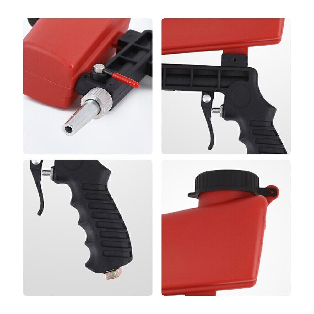 2PCS Portable Handheld Air Compressor Speed Sand Gun Blaster Sand Blasting 1/4 "