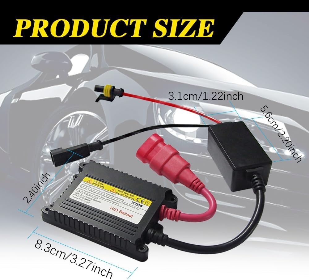 2PCS HID Xenon Ballast DC 12V 35W Slim Headlight Stabilizer Replacement