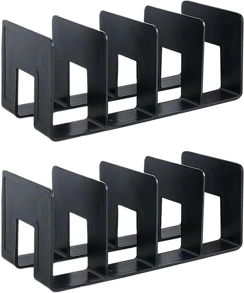 2PCS Acrylic File Organizer Desk Desktop Document/Mail Organizer 4 Compartments