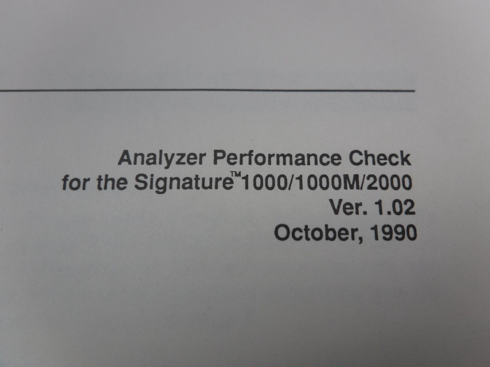 CIRRIS 100/1000M/2000 Analyzer Performance Check Manual Ver 1.02