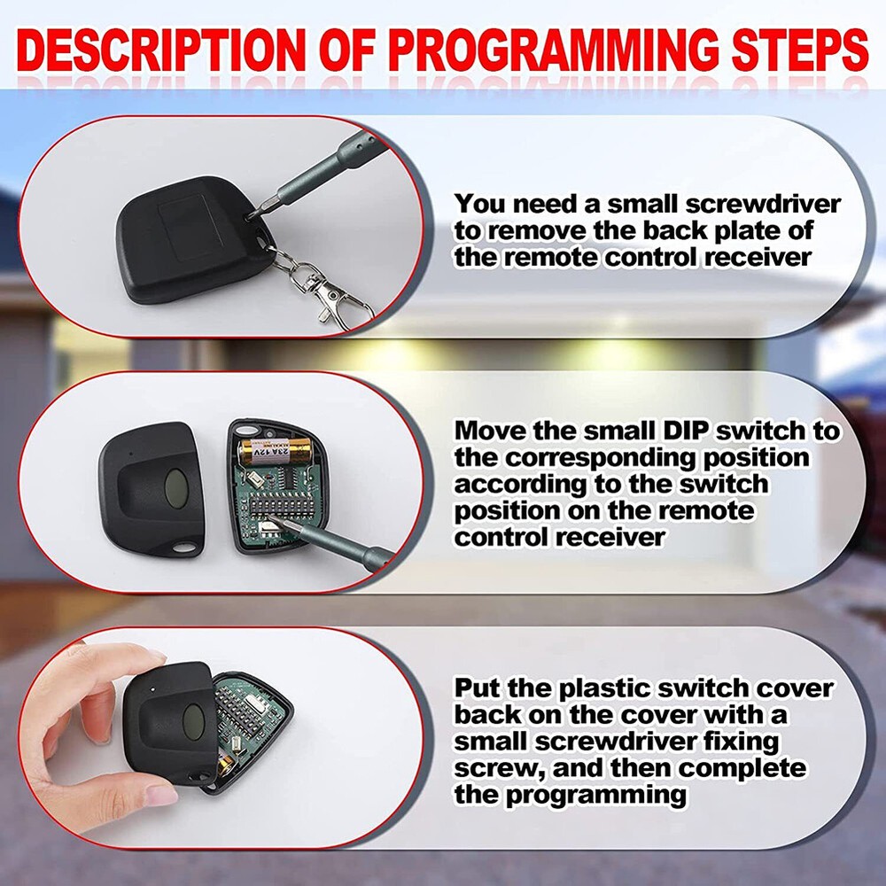 Garage Door Opener Digi-Code 5010 Gate Remote Control Transmitter 300MHz 10 DIP