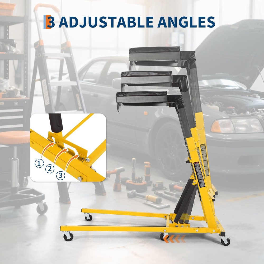 Automotive Creeper Engine Topside Creeper Adjustable Height 49.21"-68.89" 400Lbs