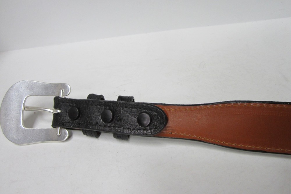 GENUINE OSTRICH BELTS , BLACK