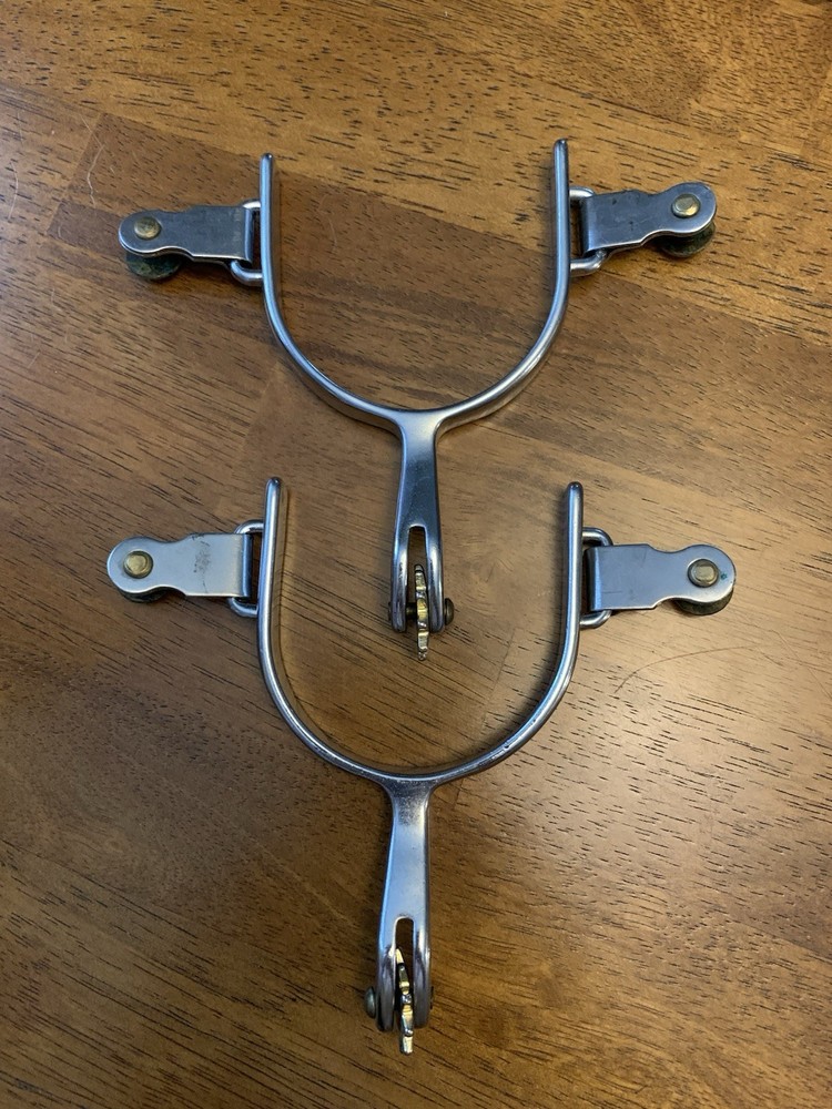 VINTAGE SILVER & BRASS SPURS EQUESTRIAN