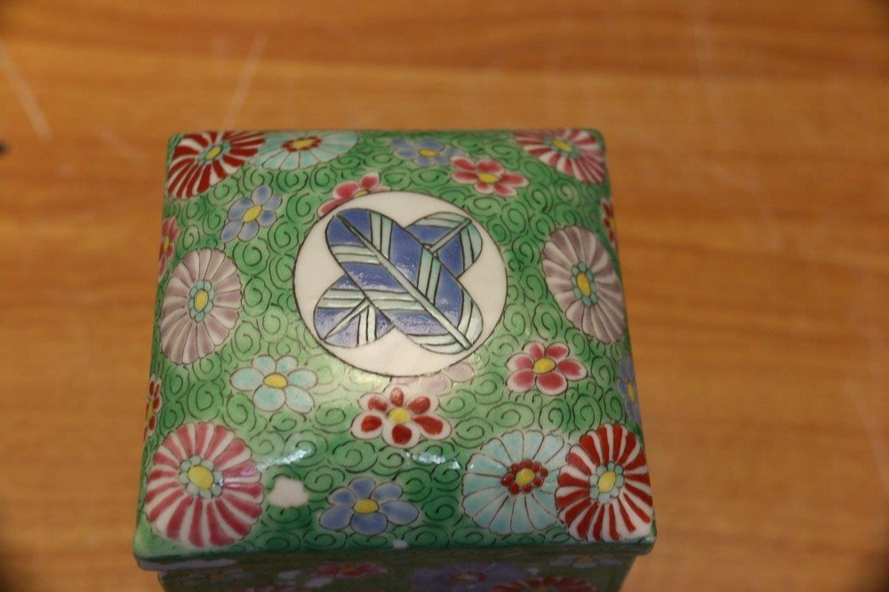 Antique Japanese porcelain stackable box Porcelain Stackable box.
