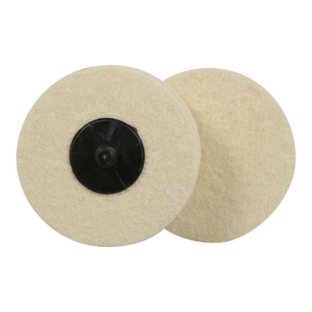 10 Pack - 3" BHA Polish Plus Quick Change Felt Buffing Discs Roloc Type R
