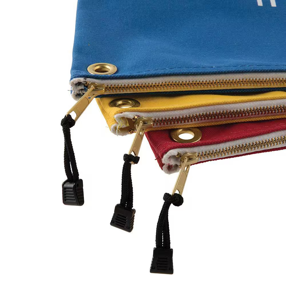 18 In. Canvas Tool Bag with Zipper in Assorted Colors (3-Pack)