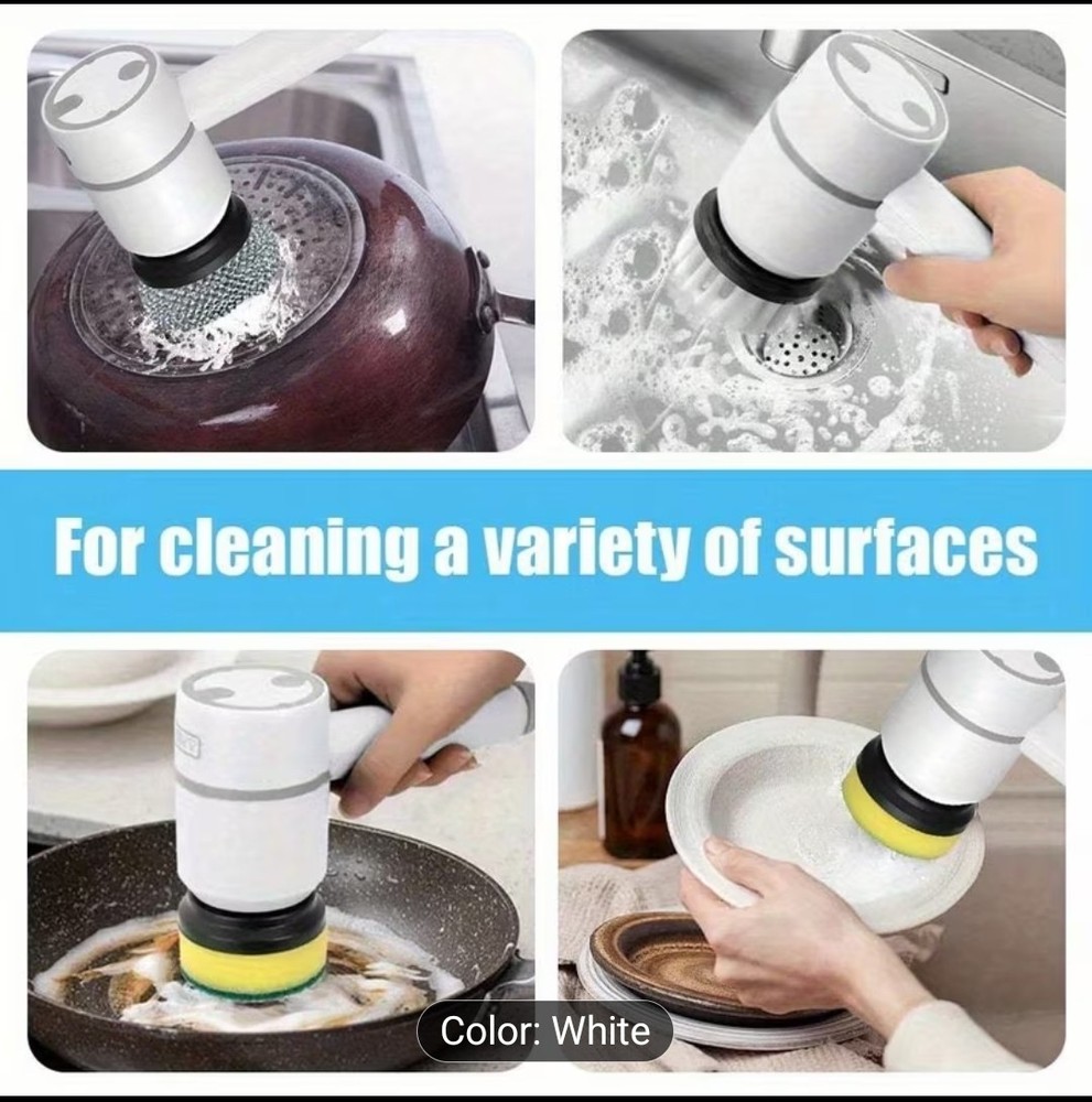 Spinning Scrubber With 4 Brush Set