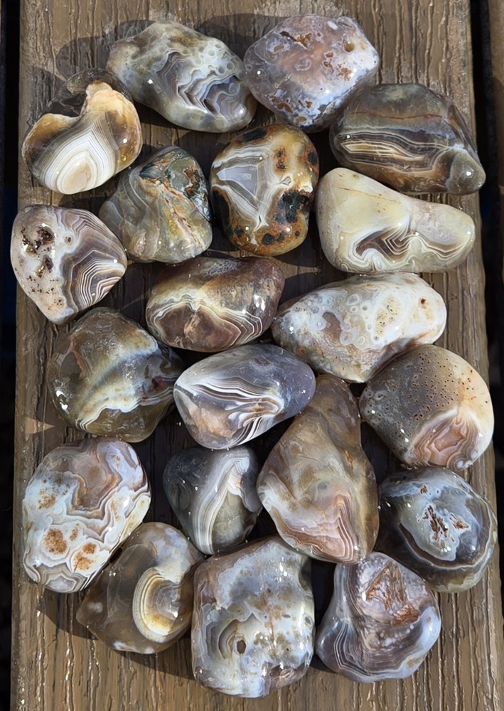 Botswana Agate Selects - ROLLING HILLS - Rough, Natural, Not Polished A+ Grade