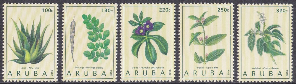 Aruba Issue 2016 (876-880) Medicinal Plants