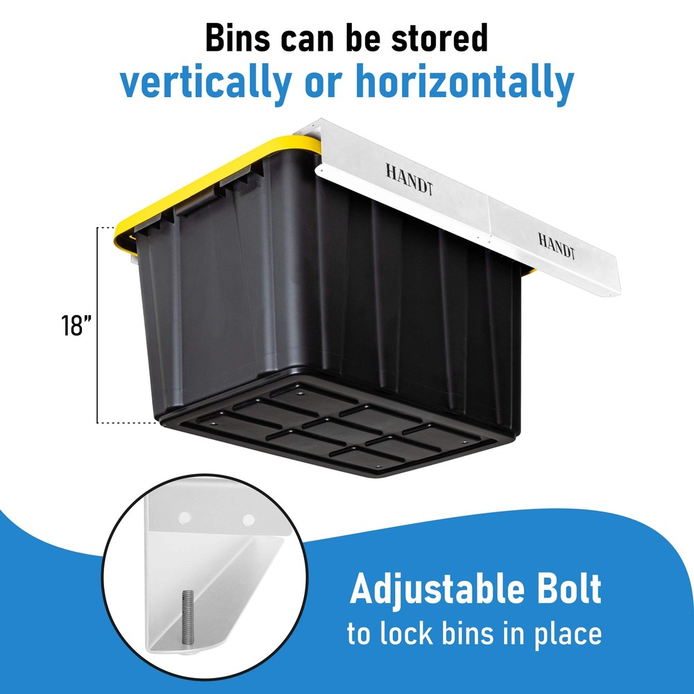 Garage Ceiling Storage Rack, 4 Sets White