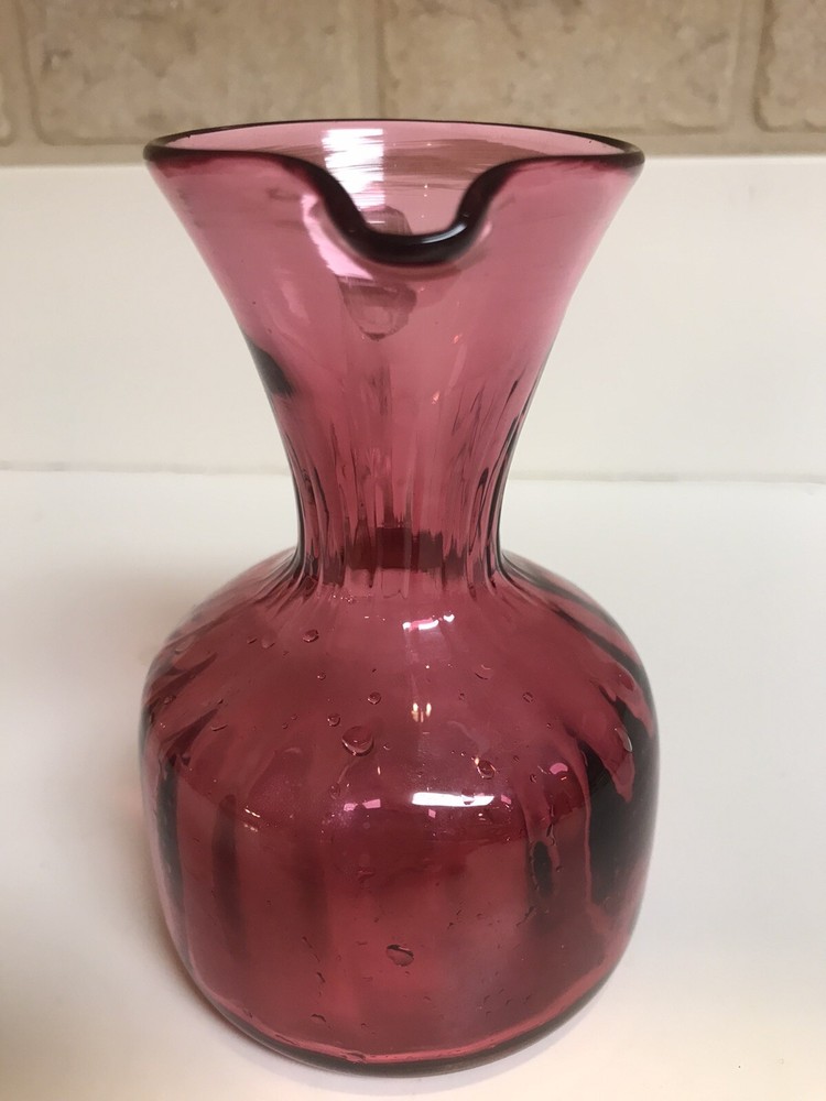 Pilgrim Cranberry Glass Creamer