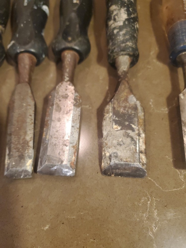 Vintage Craftsman Wood Chisel Lot