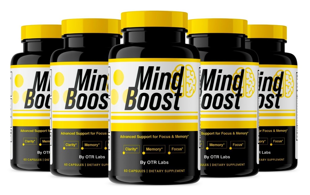 Mind Boost Pills, Mindboost for Clarity Memory & Focus 5 Pack 300 Capsules