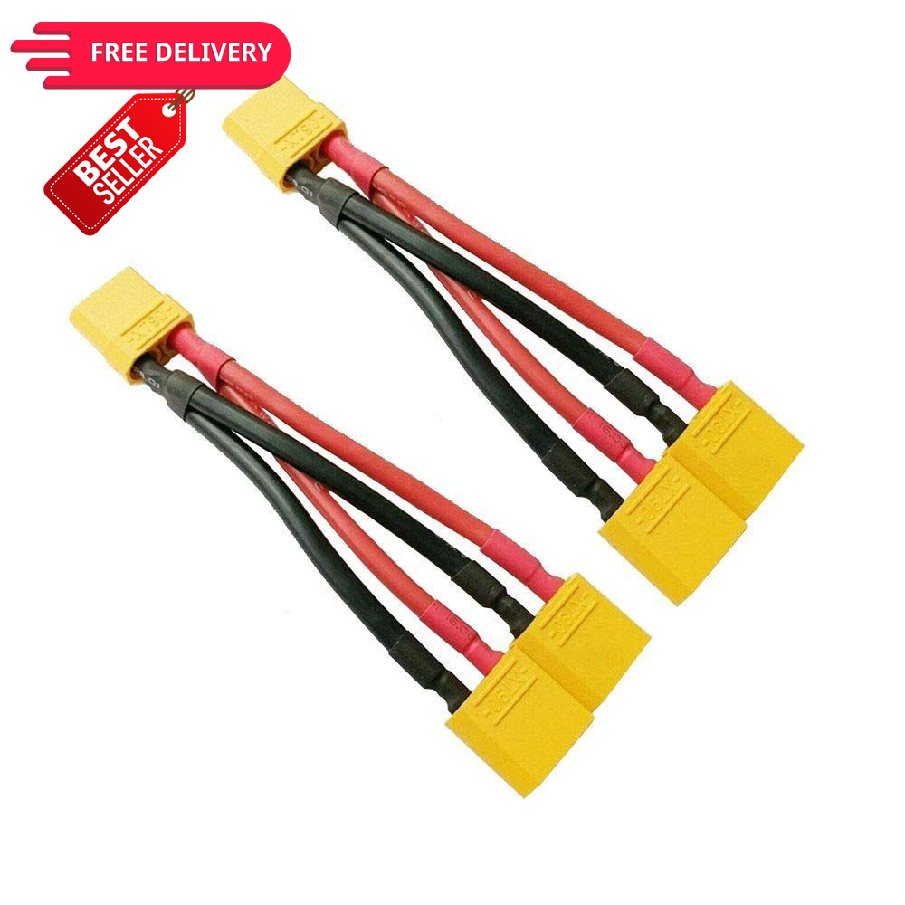 FLY RC 2pcs XT90 Plug Parallel Battery Connector Cable Style...