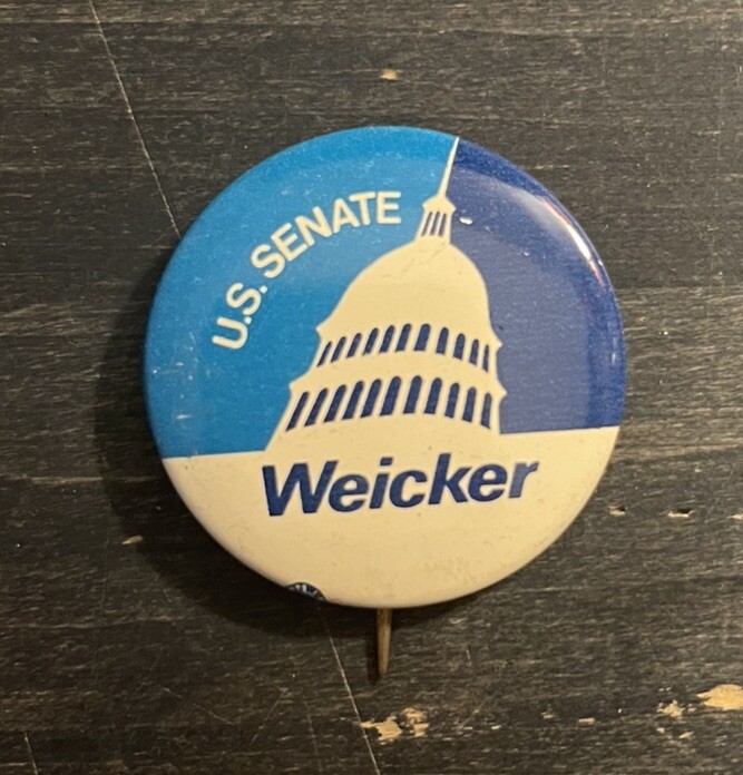 Lowell WEICKER U.S SENATE 1970 Campaign Pinback Button