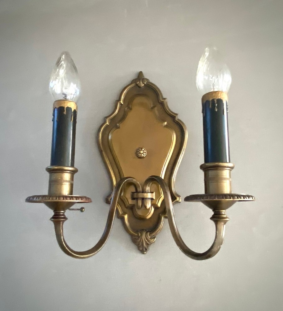 Antique R.P. & Co. Bronze Wall Sconce
