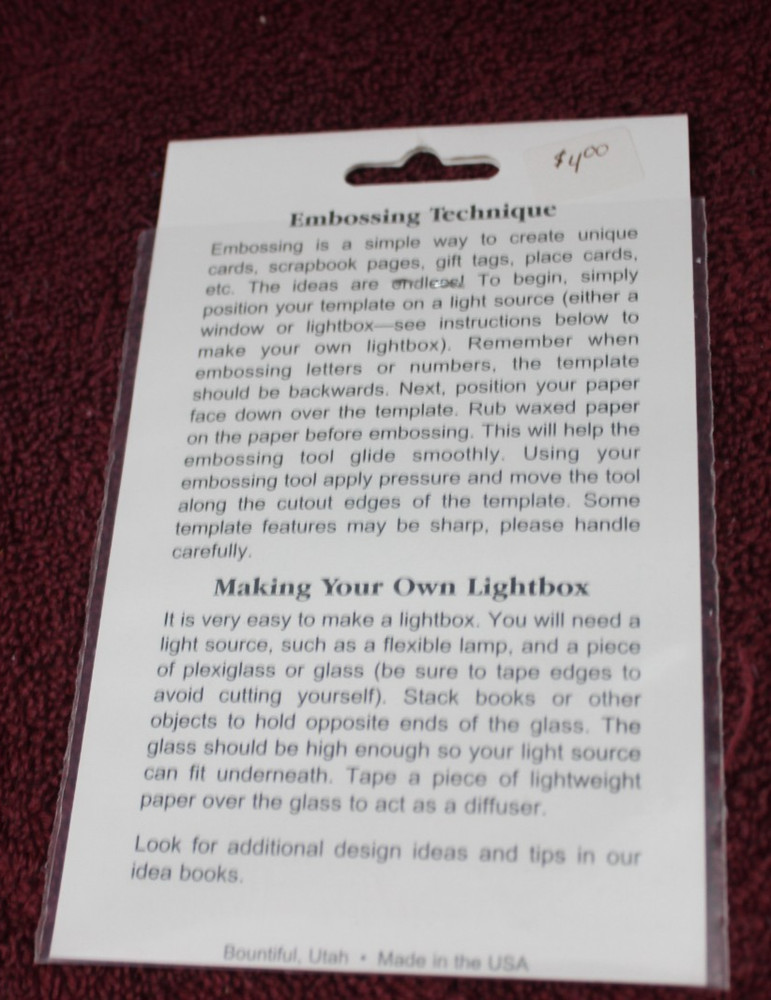 Lasting Impressions Brass Embossing Template - W5001