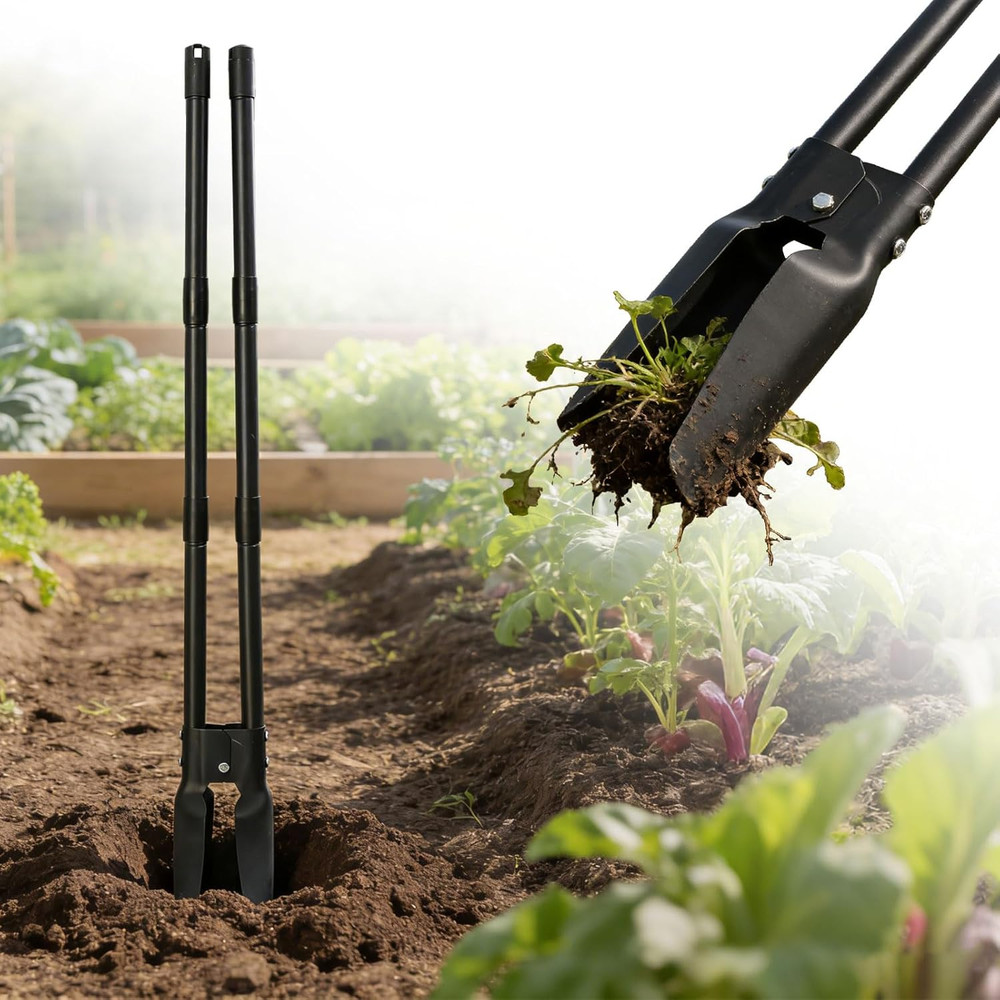 Post Hole Digger 4.5FT Heavy Duty Hole Digger with Dual Sharp Blades Professiona