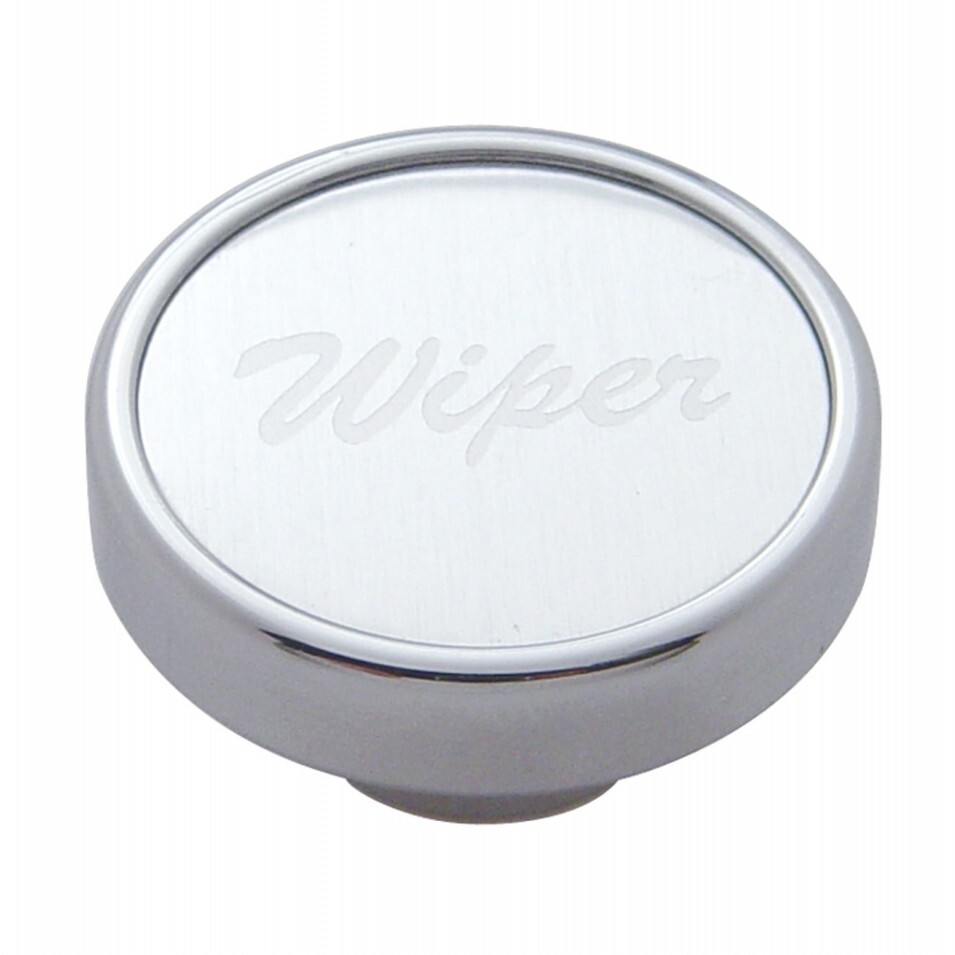 "Wiper" Dash Knob - Silver Aluminum Sticker