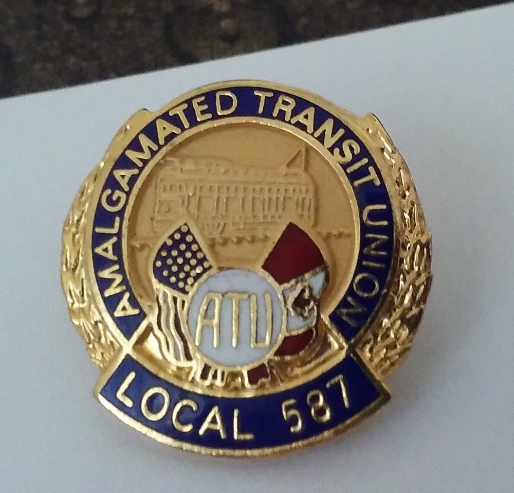 Amalgamated Transit Union pin badge Local 587