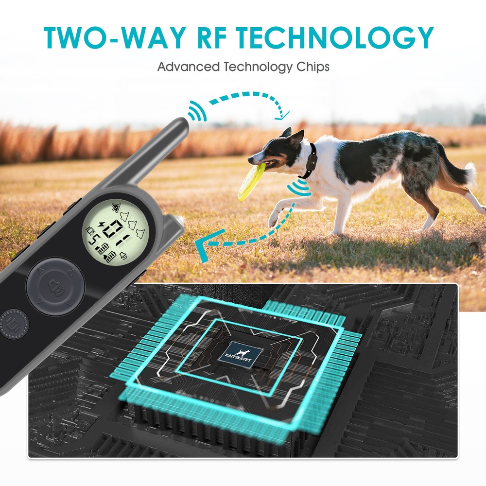 Dog Shock Training Collar Rechargeable Remote Control 1312 Yard Waterproof