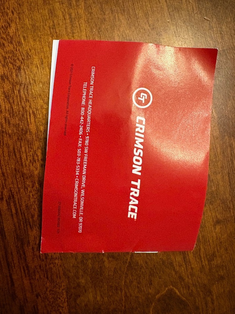 Crimson Trace CT RAD OEM Instruction User Manual