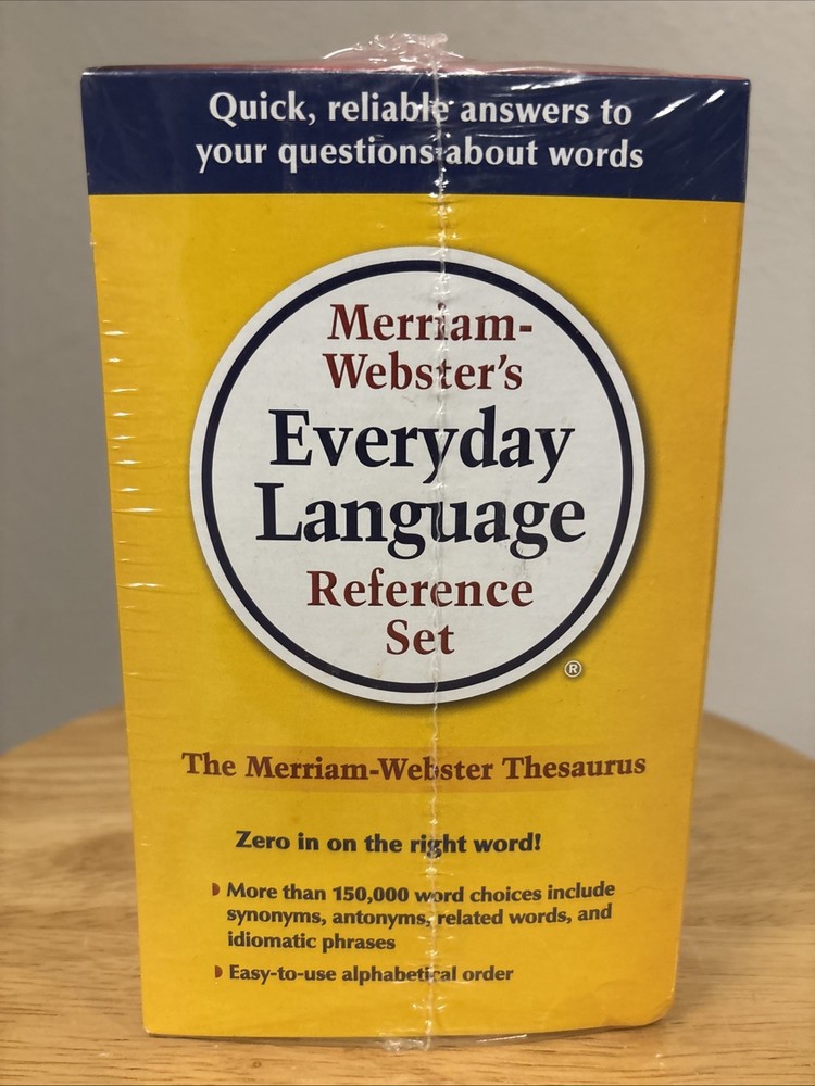 Merriam-Webster's Everyday Language Reference Set 3-Book Boxed Set Dictionaries