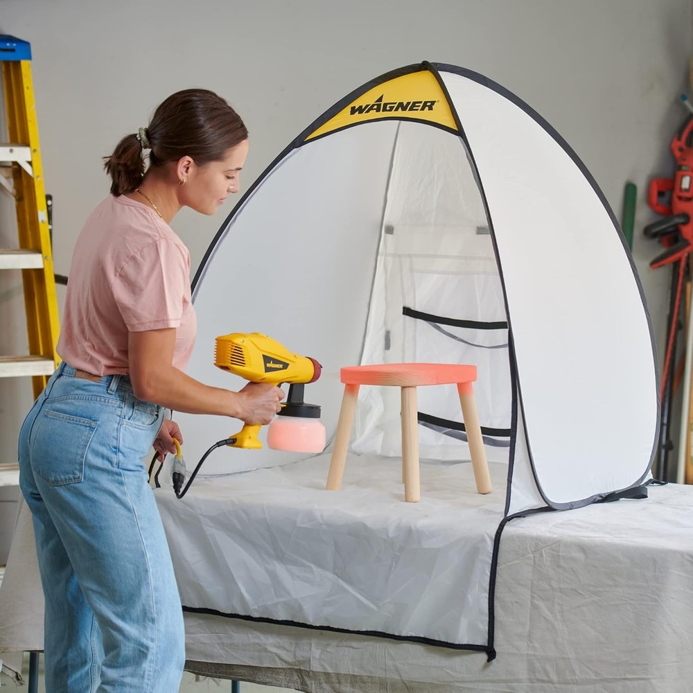 Compact Spray Paint Booth with Overspray Control - Ideal for Home Crafts