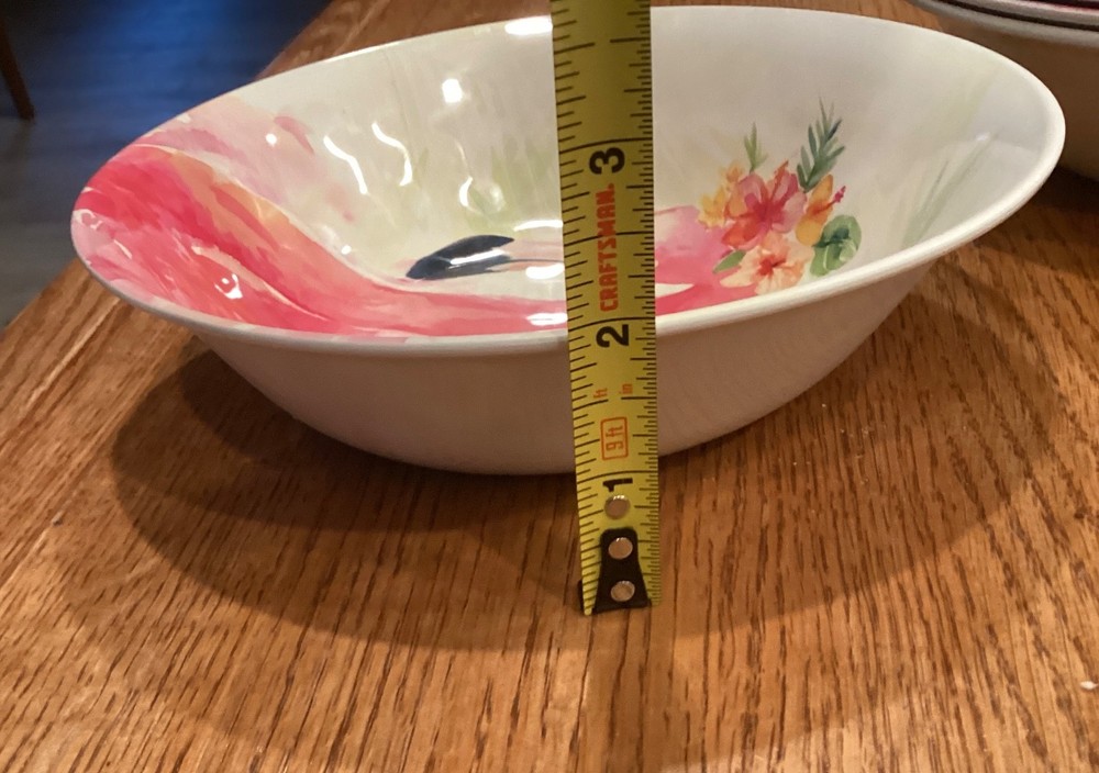Flamingo Serving Bowls. 2 Large, 10 Small