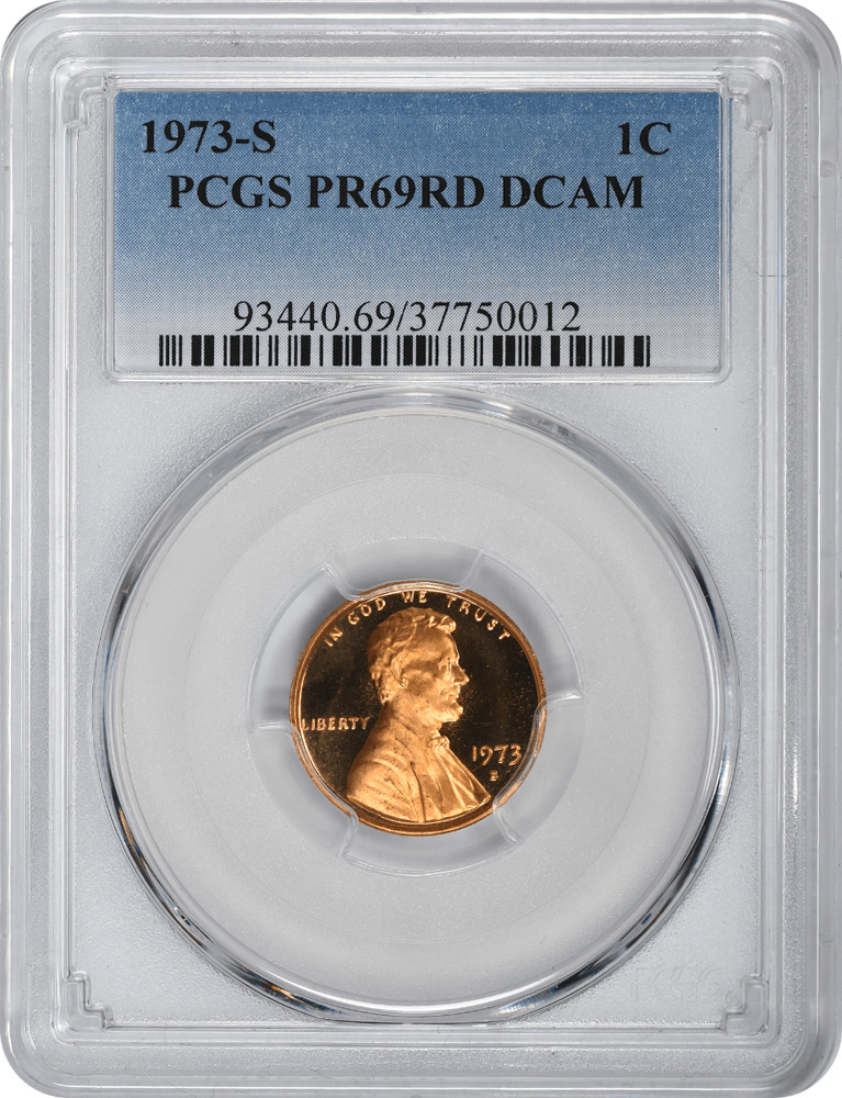 1973-S Lincoln Cent PR69RD DCAM PCGS