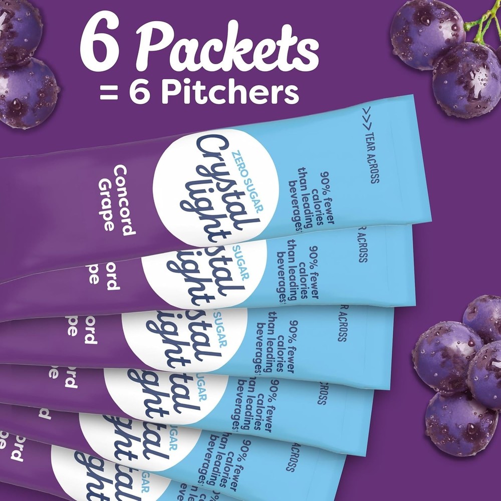 Drink Mix, 6 Pitcher Packets, for Flavorful Hydration and Shareable Refreshme...