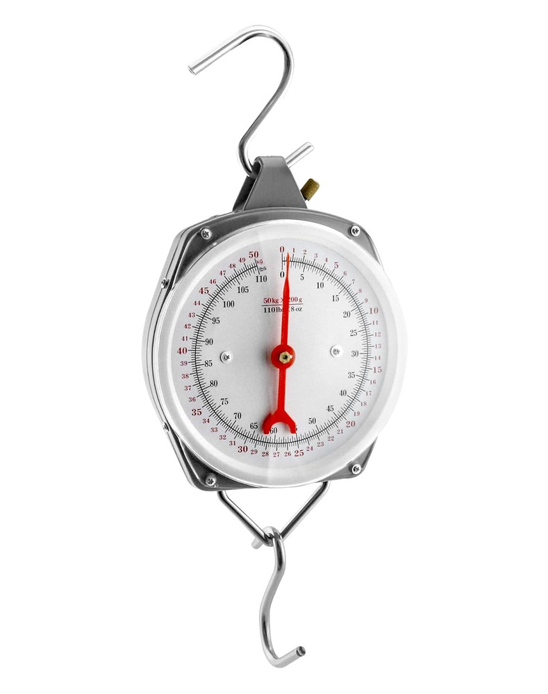 Heavy Duty Precision Hanging Scale 110lb 50kg Dual Unit Mechanical Hook Tool Pro