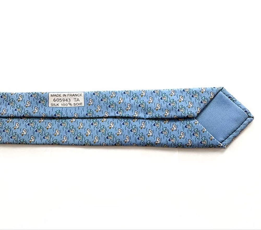 HERMES tie silk twill tie