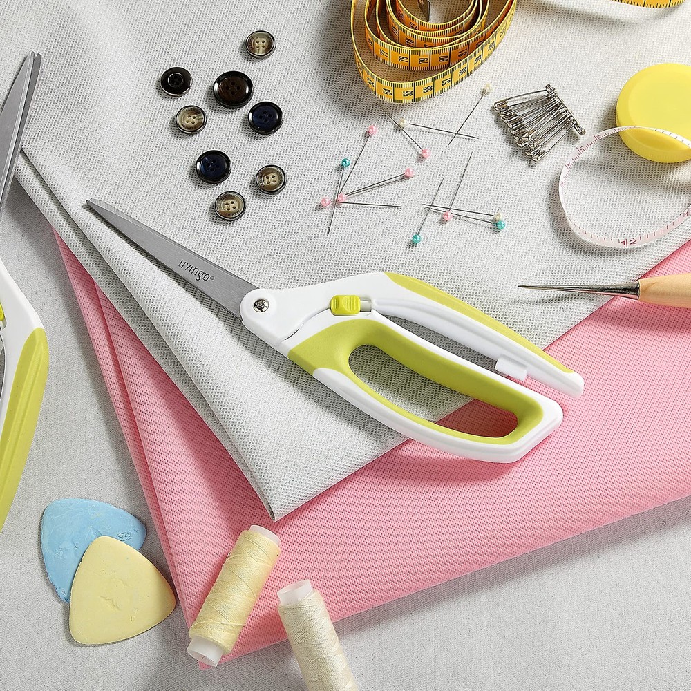 10" Spring Action Fabric Scissors, Professional Sewing Scissors for Tailor Dr...