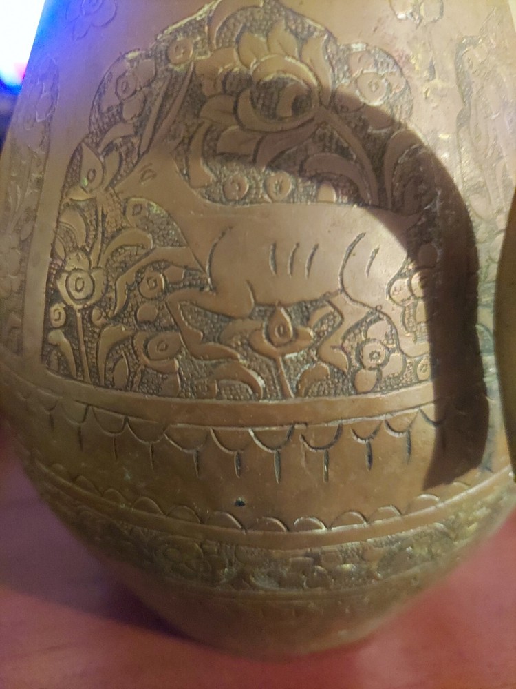 Vintage Antique Middle Eastern Copper Water Pitcher
