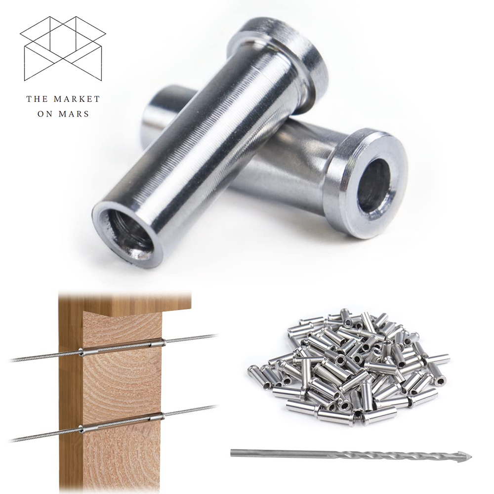100Pack T316 Stainless Steel Protective Sleeves Cable Railing Kit ✅✅✅