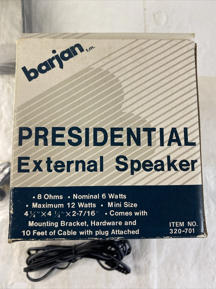 Barjan 320-701 Presidential External CB Speaker in box