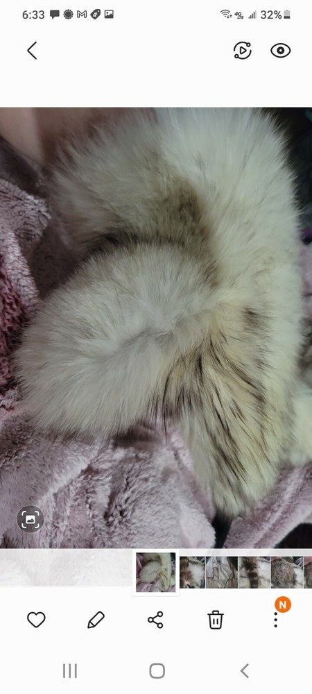 FUR MITTEN FOR EXTREEM COLD  Look to be hand made xl double layer both layer fur