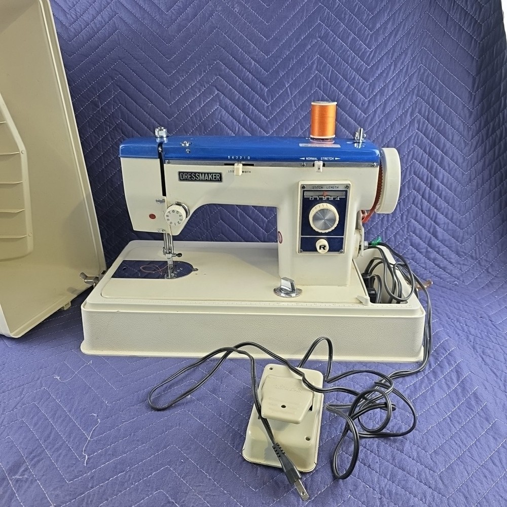 Vintage Dressmaker Sewing Machine, Tested Working, with Case